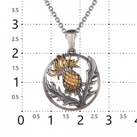 Подвеска с позолотой «Чертополох»