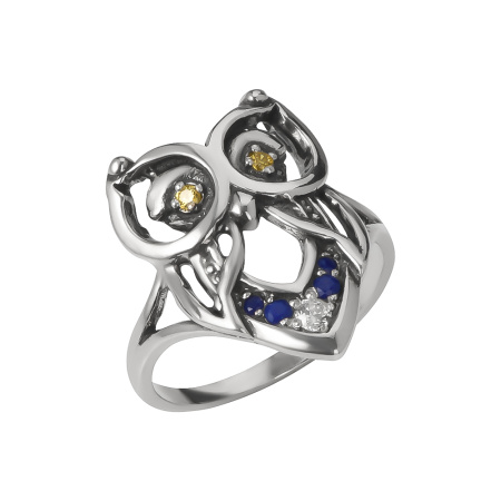 Кольцо из серебра с фианитами «Гермиона»