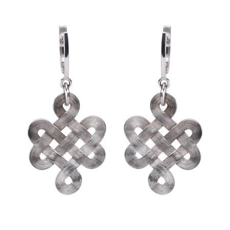 Серебряные серьги «Узел бесконечности»