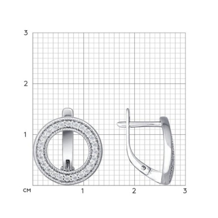 Серебряные серьги с фианитами SOKOLOV