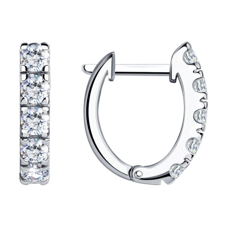 Серьги из серебра с фианитами SOKOLOV