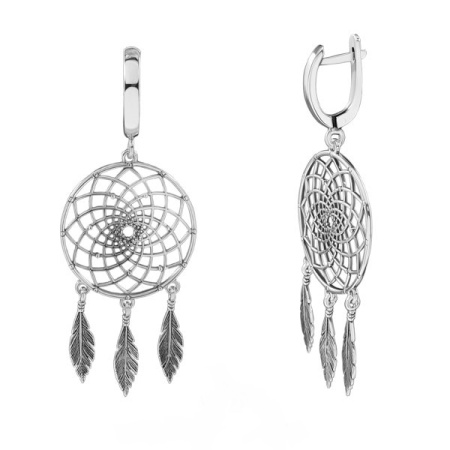 Серьги из серебра «Ловец снов»