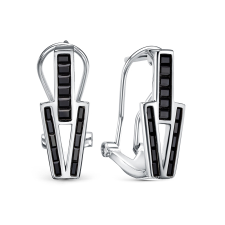 Серебряные серьги с шпинелью