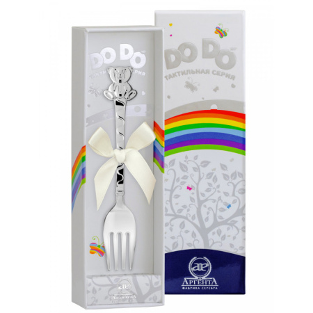 Вилка детская из серебра DODO «Медведь»