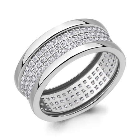 Кольцо из серебра с фианитами