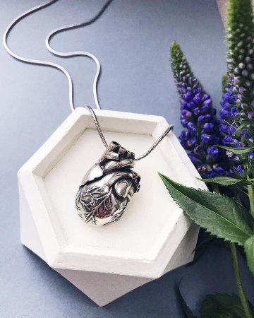 Подвеска из серебра «Анатомическое сердце»