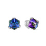 Серьги-пусеты из серебра с кристаллами Swarovski