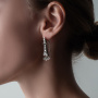 Серьги серебряные «Маяк»