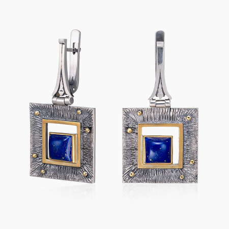 Серебряные серьги «Лазурный Арт»