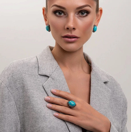Серебряные серьги «Небесная Эра»