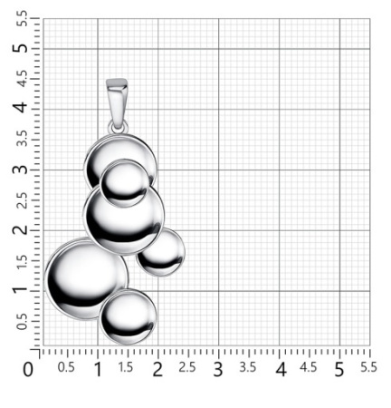 Подвеска из серебра «Круги»