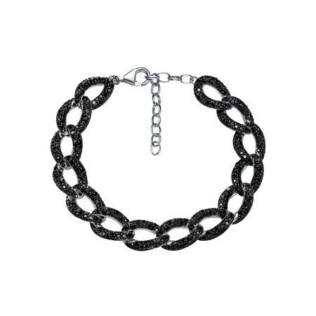 Серебряный браслет со шпинелью «Цепь»