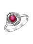 Кольцо с натуральным рубином