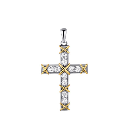 Подвеска из серебра с фианитами