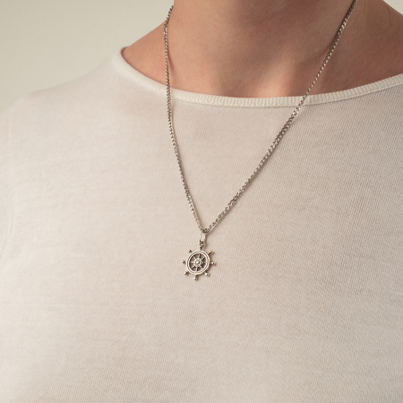 Серебряный кулон «Штурвал»