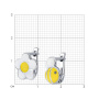 Серьги из серебра с эмалью «Лето» SOKOLOV