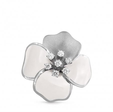 Серебряная подвеска с фианитами Swarovski и эмалью