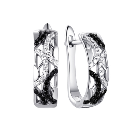 Серебряные серьги с нанокристаллами