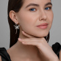 Серебряные серьги с фианитами «Стрекоза»