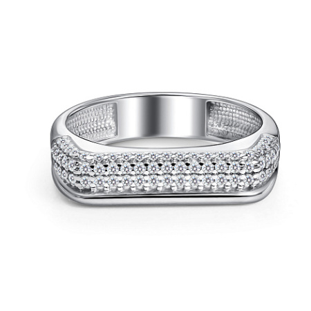 Кольцо из серебра с фианитами