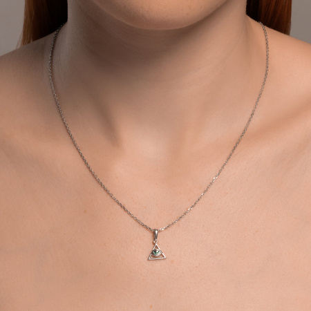 Колье из серебра с эмалью