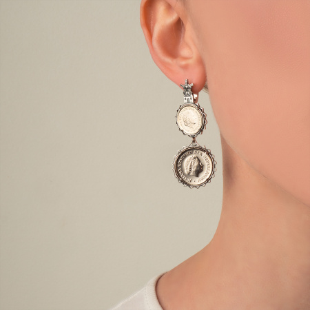 Серьги из серебра «Мельница»