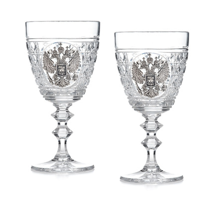 Кубки для вина «Единство» серебро 925 и хрусталь