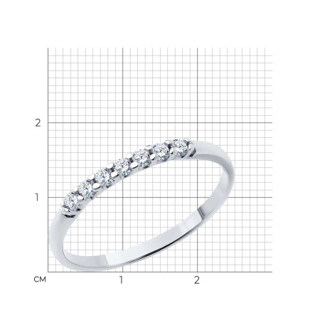 Помолвочное кольцо из серебра с фианитами Sokolov