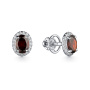 Серьги из серебра с гранатом