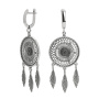 Серебряные серьги «Ловец снов»