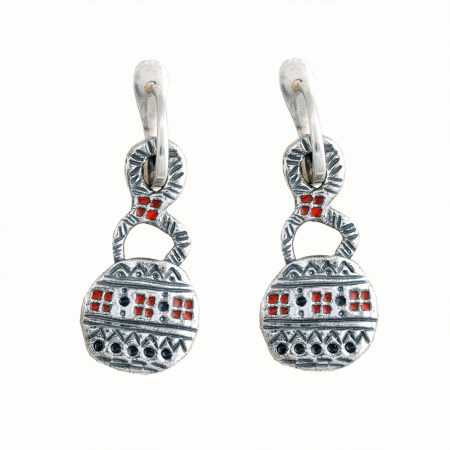 Серьги «Этника» из серебра с эмалью