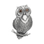 Брошь из серебра с фианитами «Сова»
