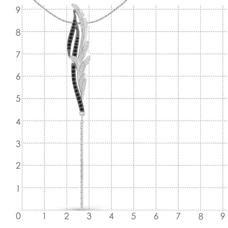 Колье из серебра с фианитами