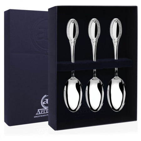 Серебряный набор «Император» 3 чайные ложки