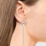Серьги из серебра с фианитами