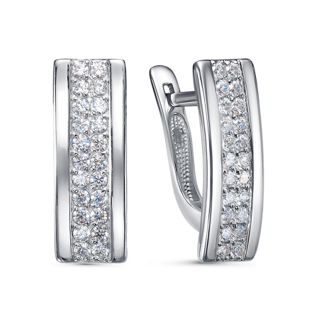 Серебряные серьги с фианитами