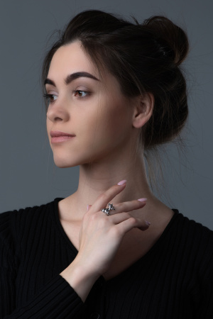 Кольцо серебряное «Обнимашки»