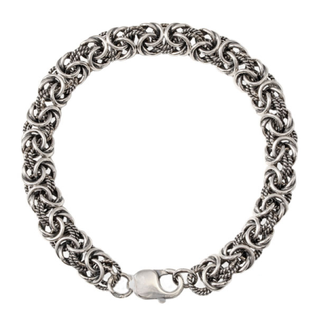 Серебряный плоский браслет «Кардинал»