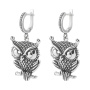 Серебряные серьги «Сплюшка сова»