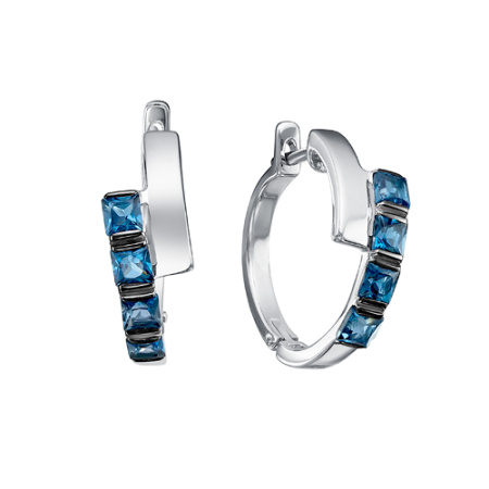 Серьги из серебра с топазами london