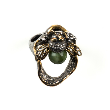 Серебряное кольцо «Мушка»