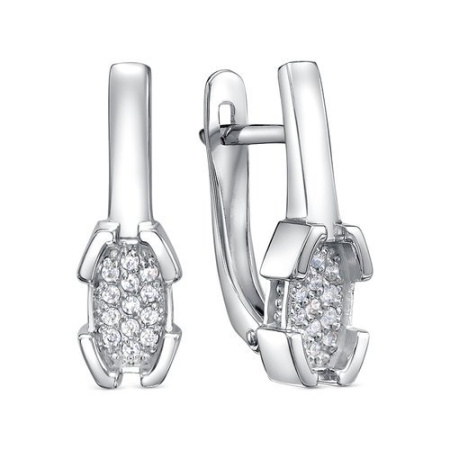 Серебряные серьги с фианитами