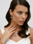 Серебряный кулон на цепи с марказитами Swarovski