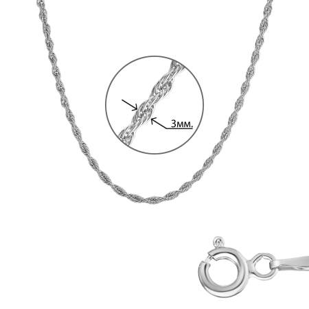 Цепь серебряная «Верёвка»