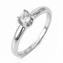 Серебряное кольцо с бриллиантом