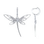 Серебряные серьги с фианитами «Стрекоза»
