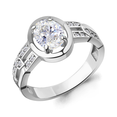 Серебряное кольцо с фианитами