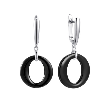 Серебряные серьги с керамикой