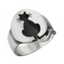 Серебряное кольцо «Кот»