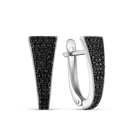 Серебряные серьги с фианитами